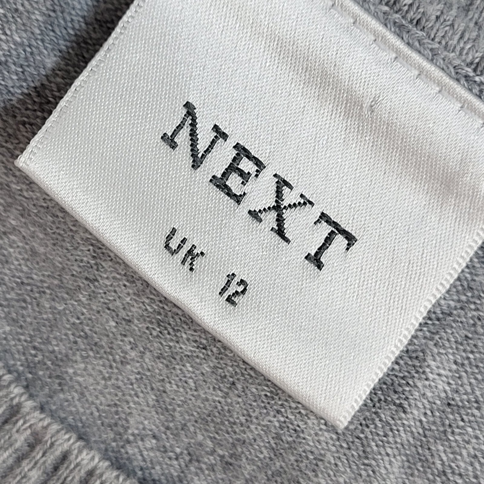 Next Grey Vintage Y2K Sleeveless Round Neck Top UK Women's Size 12
