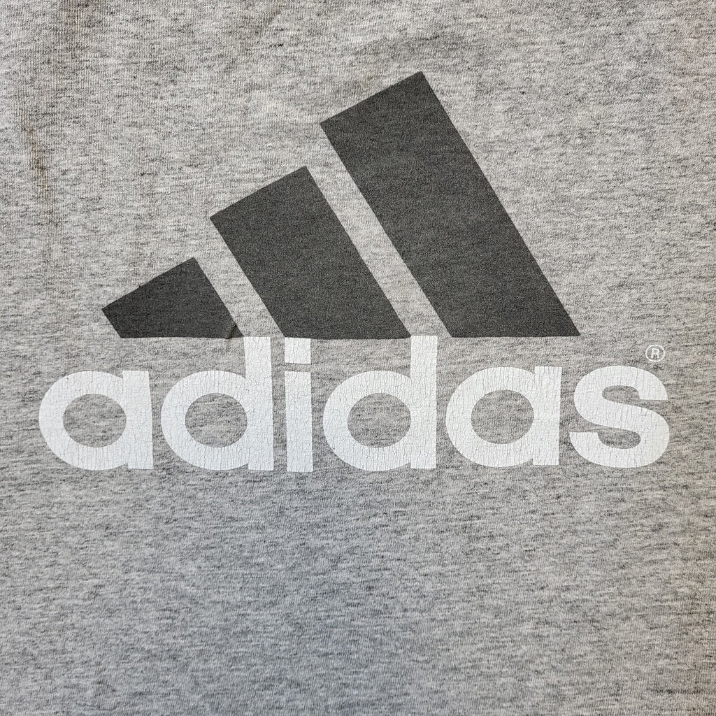 Adidas Grey 90s Vintage Crew Neck T-Shirt Men's Size Large