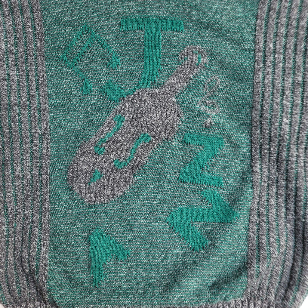 Vintage 90's Grey & Green Crew Neck Jumper UK Men's Size M