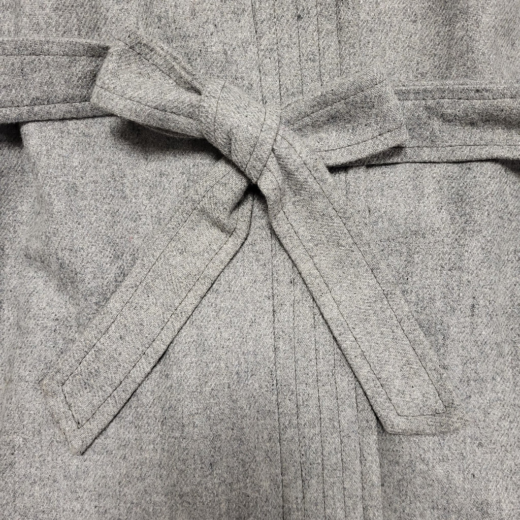 Madox 90s Vintage Grey Belted Wool Blend Casual Jacket Uk Women's Size 20