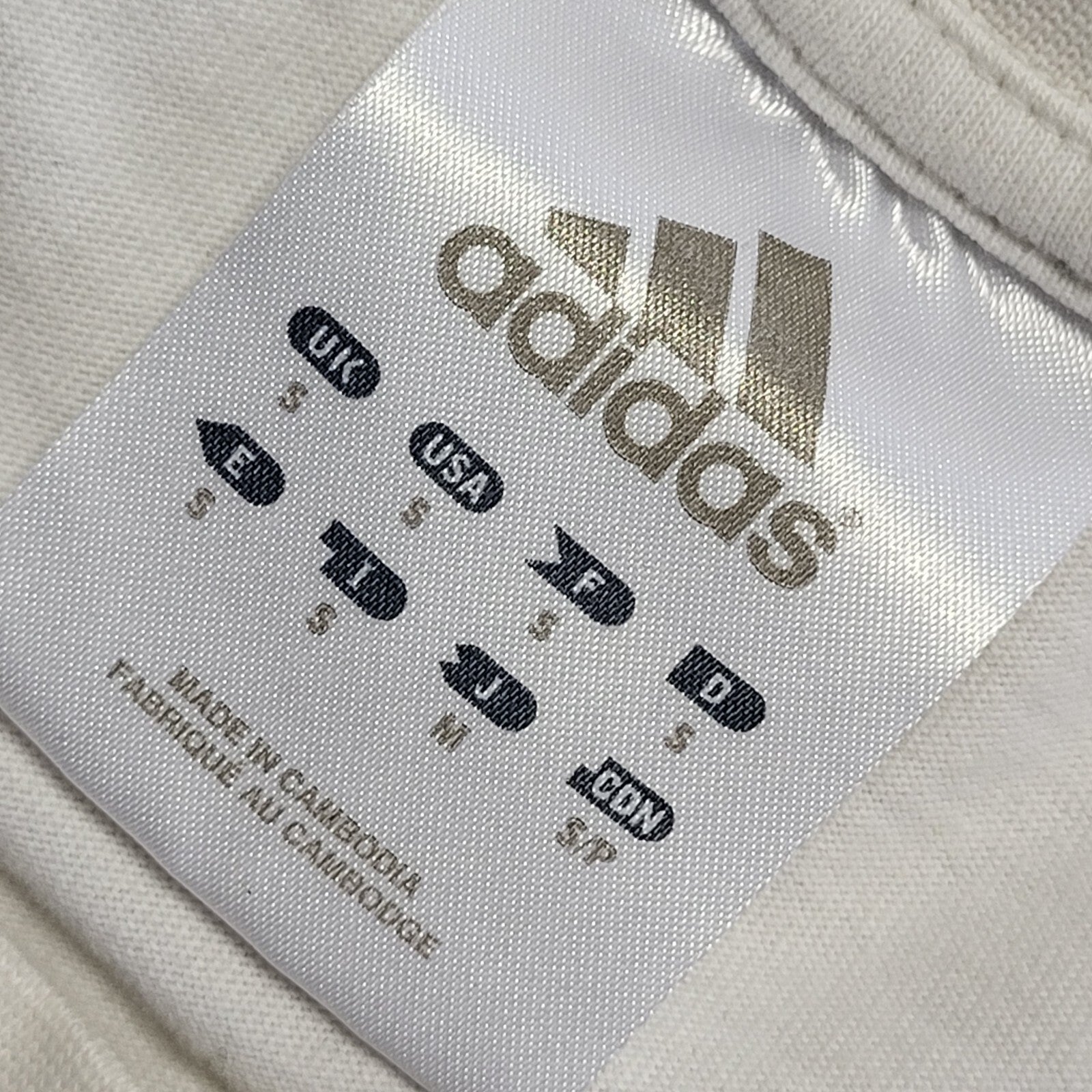 Adidas Vintage Y2K White Paralympic GB Short Sleeve T-Shirt Mens UK Size S