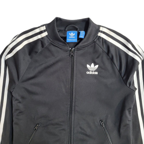Adidas Y2K Black Full Zip Sports Tracksuit Jacket Women's UK Size 6