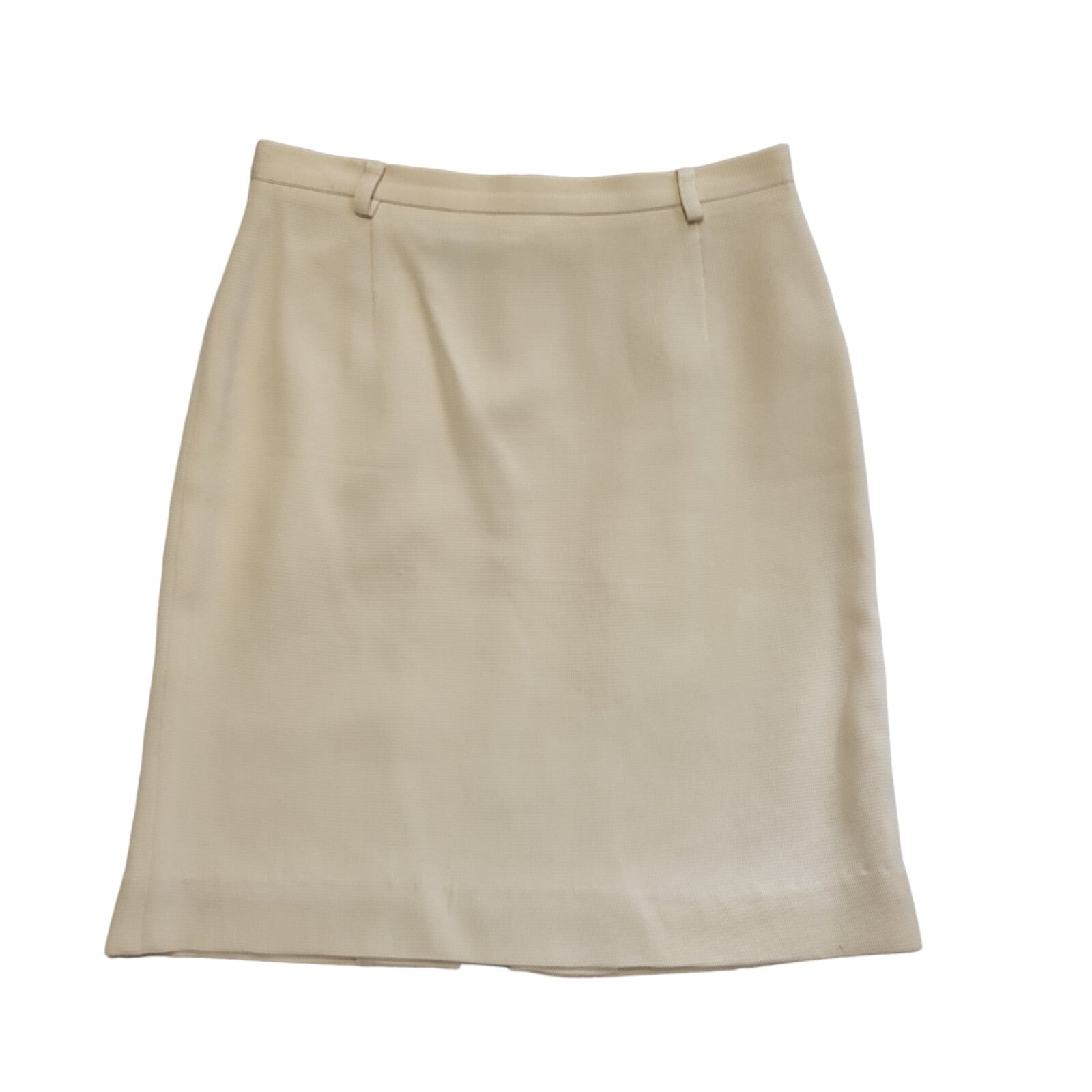 Hobbs Vintage 80's Cream Knee Length Silk Skirt Womens UK Size 10 W28