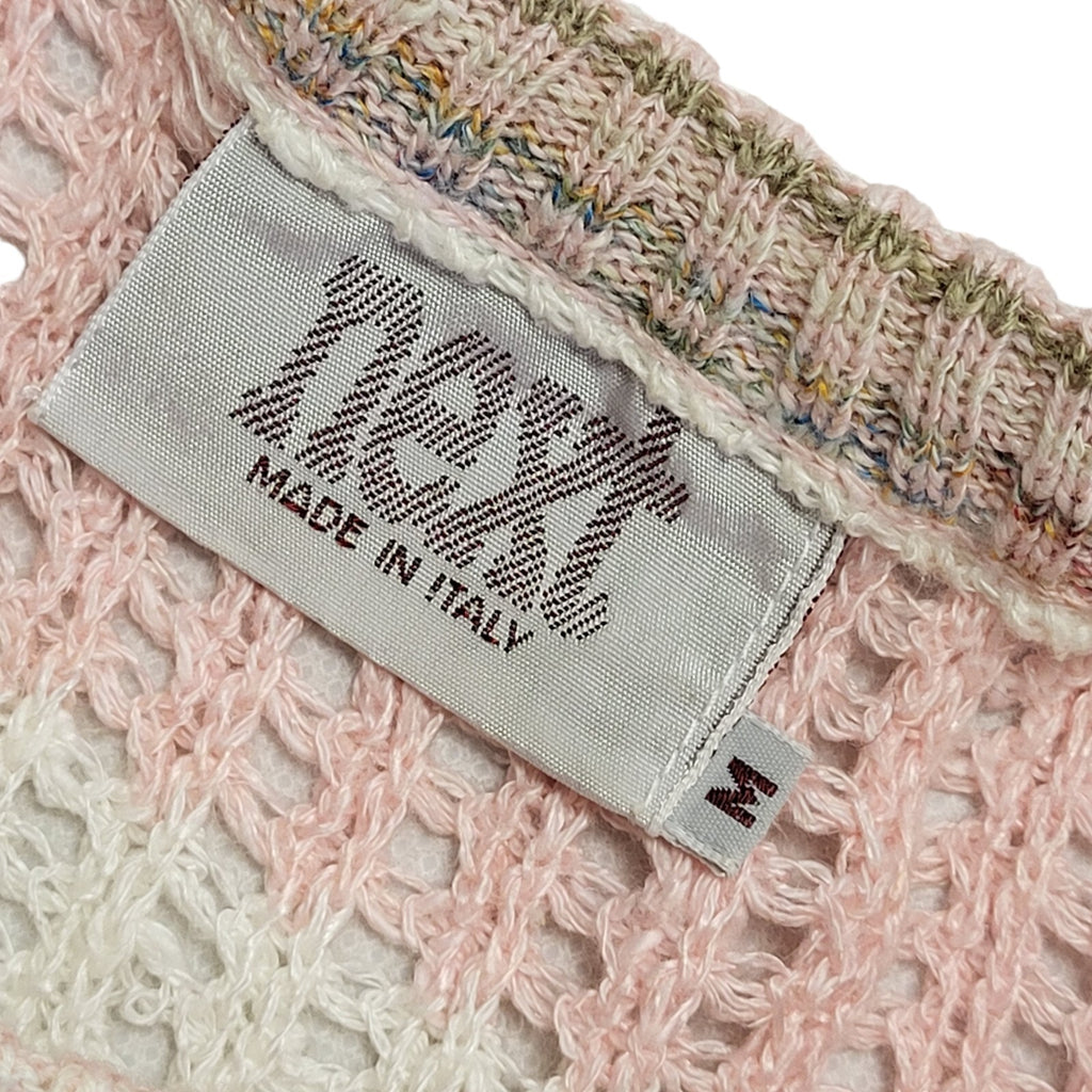 90's Pastel Striped Crew Neck Retro Jumper UK Womens Size M