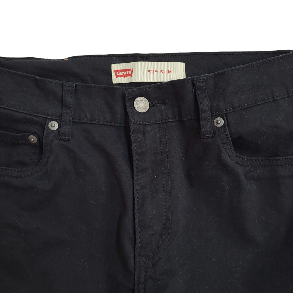 Levi's Vintage 90's Black Denim Shorts Uk Girl's Age 16 Years W28