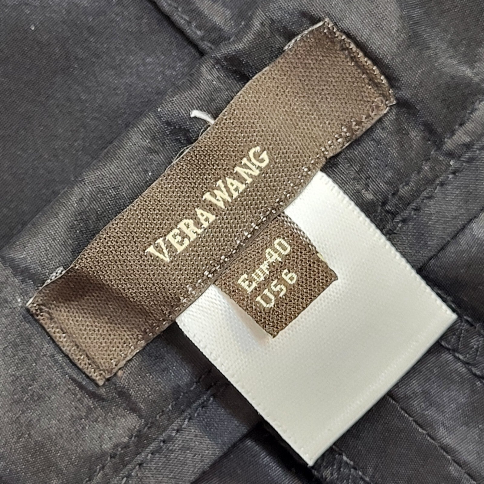 Vera Wang Vintage 90's Black Tapered Shiny Trousers UK Women's 12 W30 L26