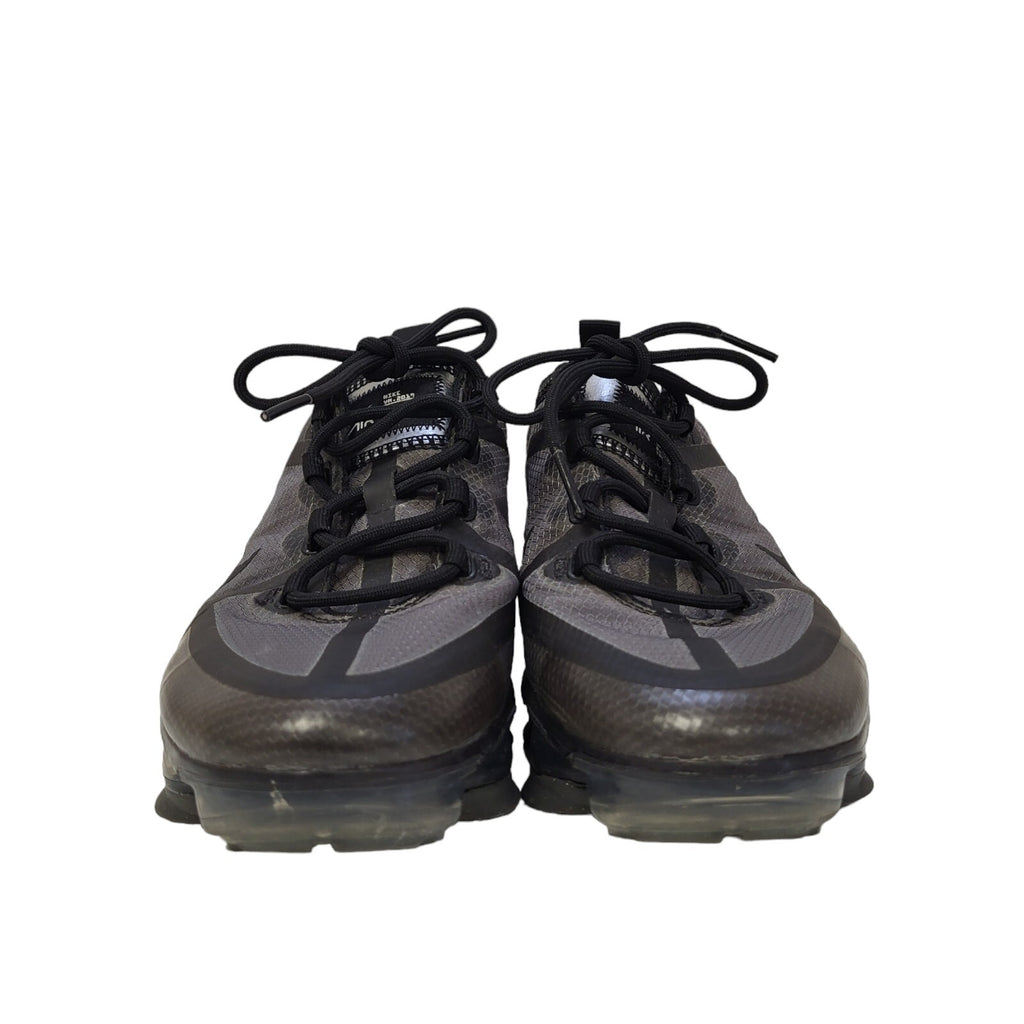 Nike Vapormax 2019 Grey Black Canvas Lace-Up Sports Trainers Girl's Uk Size 4