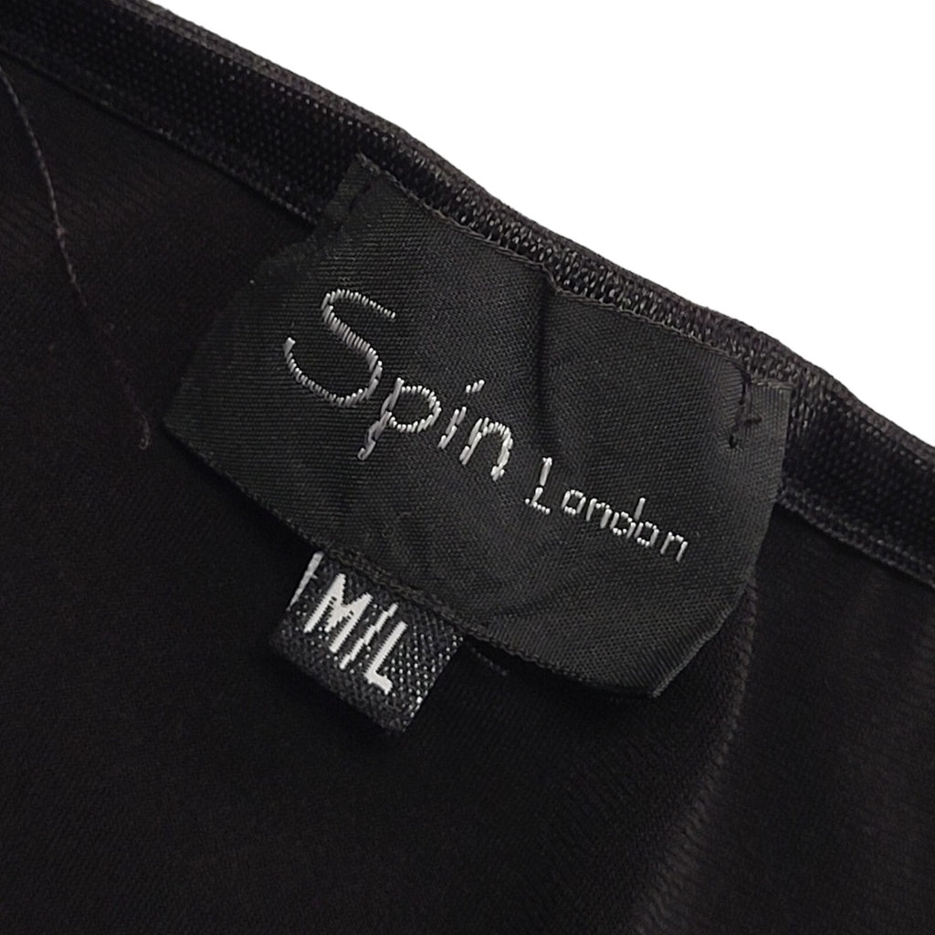 Spin 90s Vintage Scrappy Cowl Neck Black Dress Women's Size M