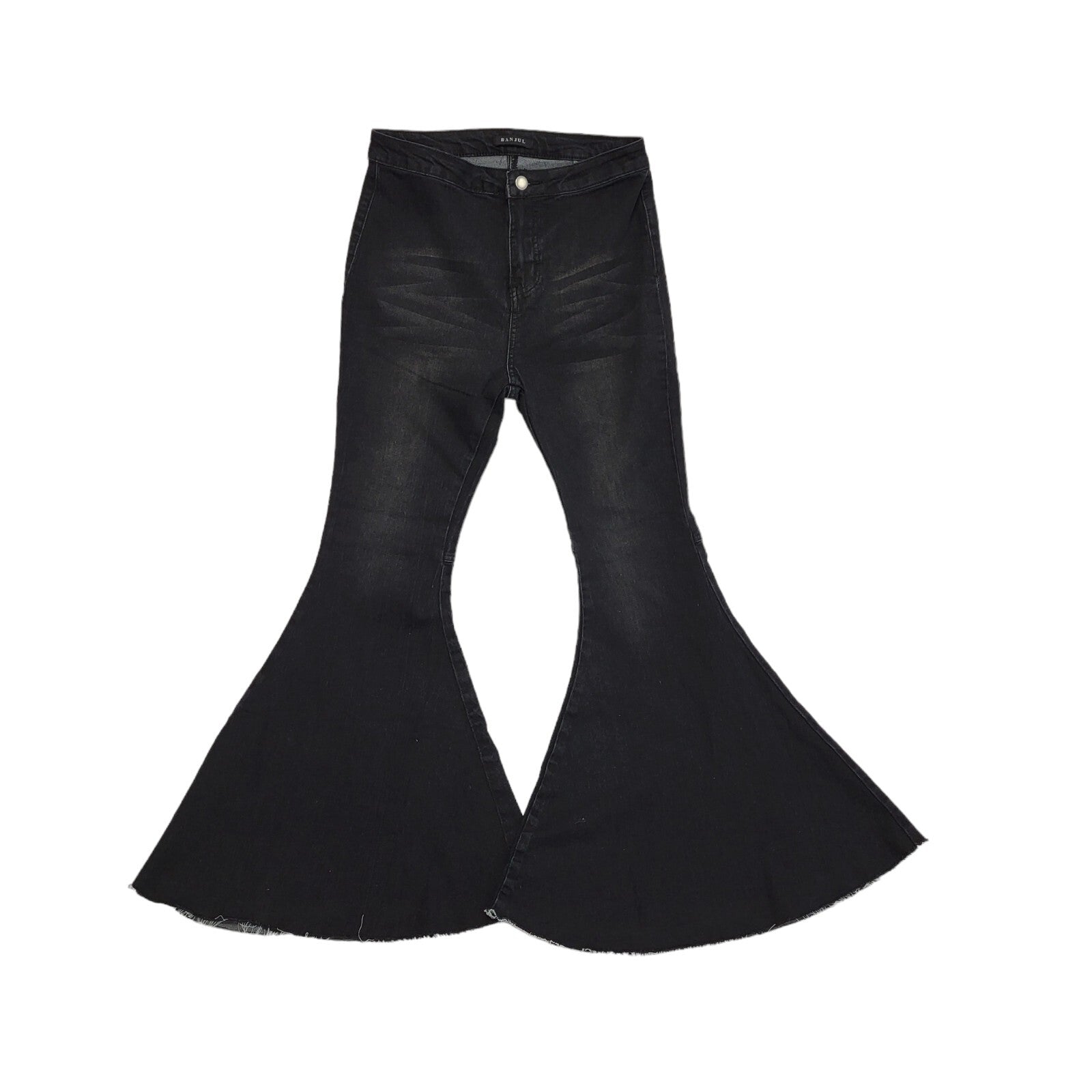 Banjul Y2K Black Flared Denim Jeans Uk Women's Size 10 W29 L28