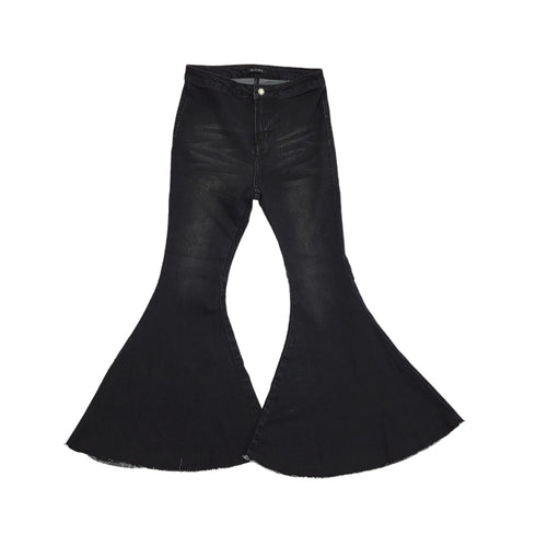 Banjul Y2K Black Flared Denim Jeans Uk Women's Size 10 W29 L28