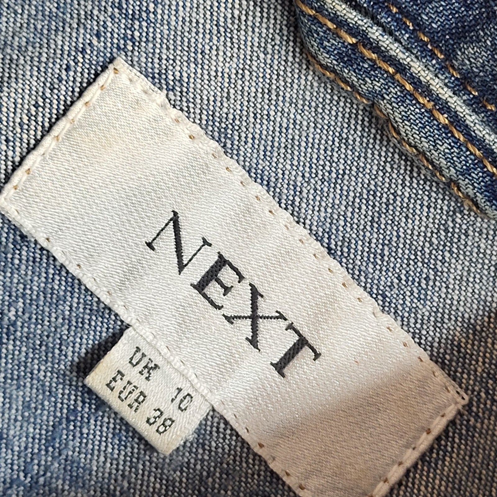 Next 90s  Blue Denim Button Front Jacket UK Women's Size 10