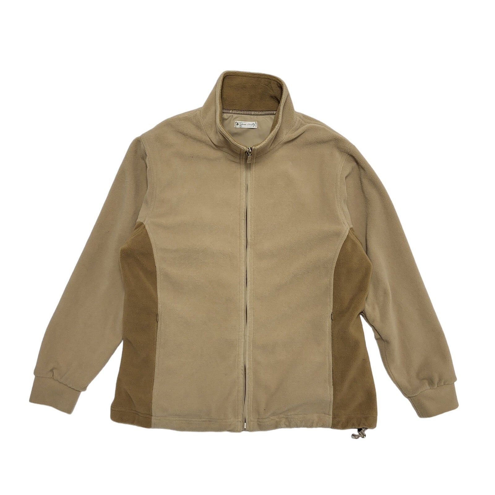 Green Lamb Vintage 90s Beige Zipped Fleece Jacket Men's Size Large