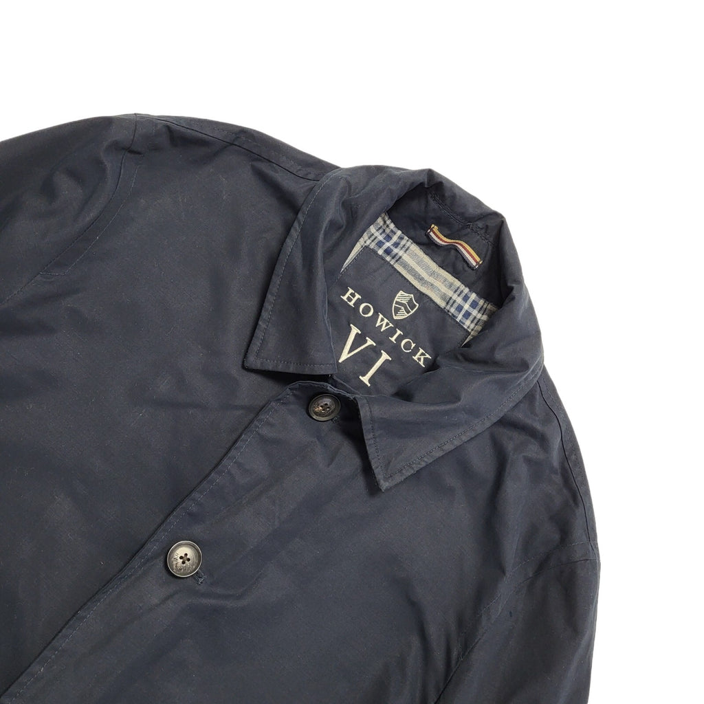 Howick VI Y2k Navy Blue Button Overcoat Uk Men's Size Medium