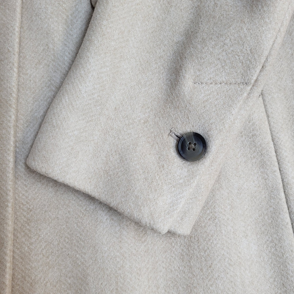 Next Vintage 90's Beige Collared Button Front Coat Women's UK 16