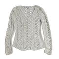 Next White V-Neck Mesh Vintage 90's Jumper UK Women's Size 12