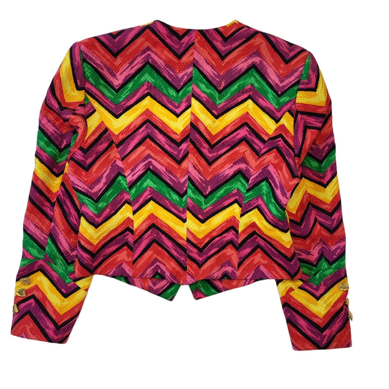 Antonio Gracia 80s Vintage Geometric Button Up Women's Jacket Size 12