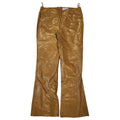 Outer Edge Y2K Vintage Bootcut Brown Leather Trousers Women's Size 14 W32 L32