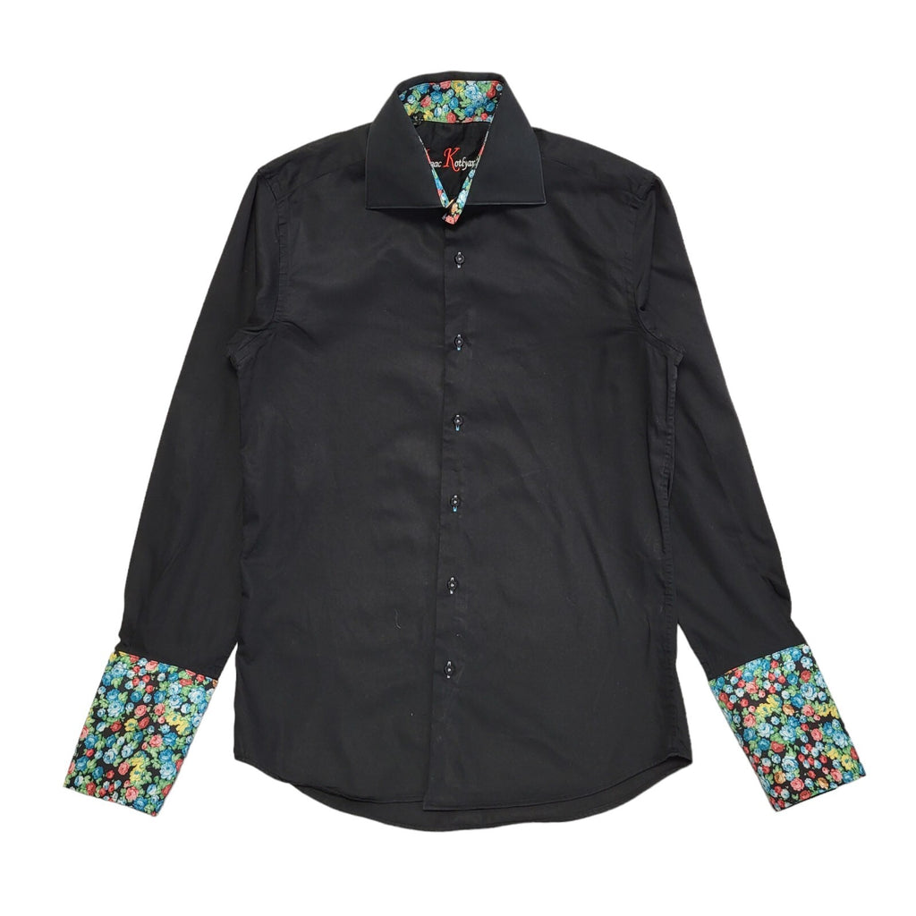 Isaac Kottyarevsky Vintage Y2K Black Long Sleeve Shirt Uk Men's Size S