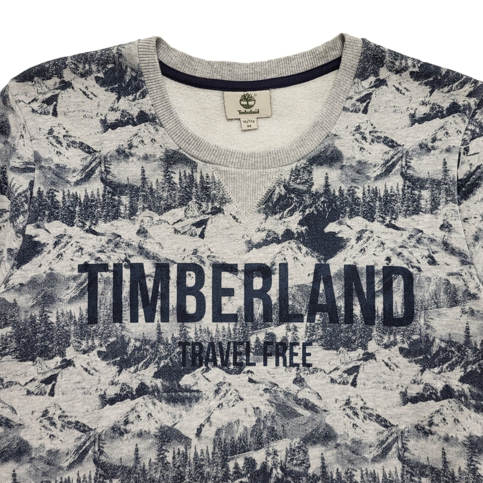 Timberland Vintage 90's Blue Round Neck Sweatshirt Mens UK Size M
