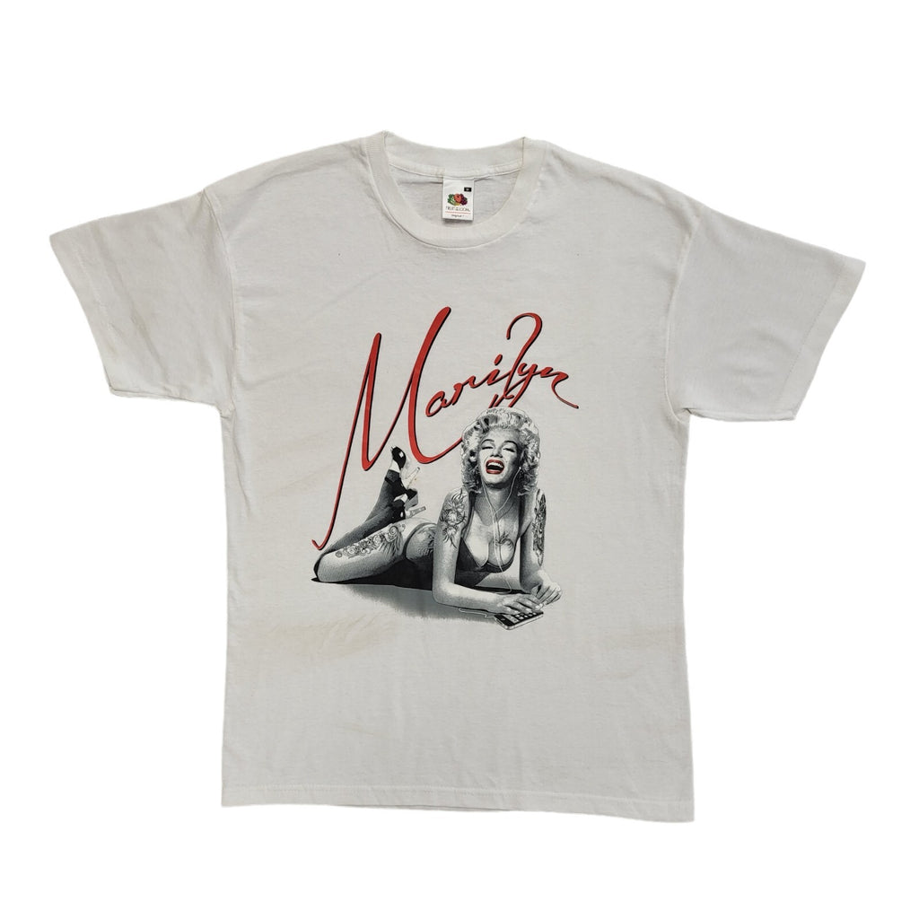 Fruit Of The Loom White Y2K Marilyn Monroe Short Sleeve T-Shirt Mens Size M