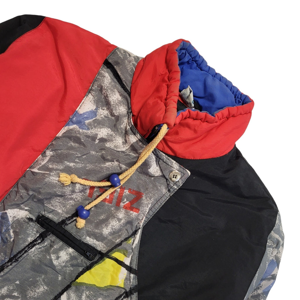 C&A Rodeo Vintage 90's Multicoloured Ski Jacket Womens UK Size 16