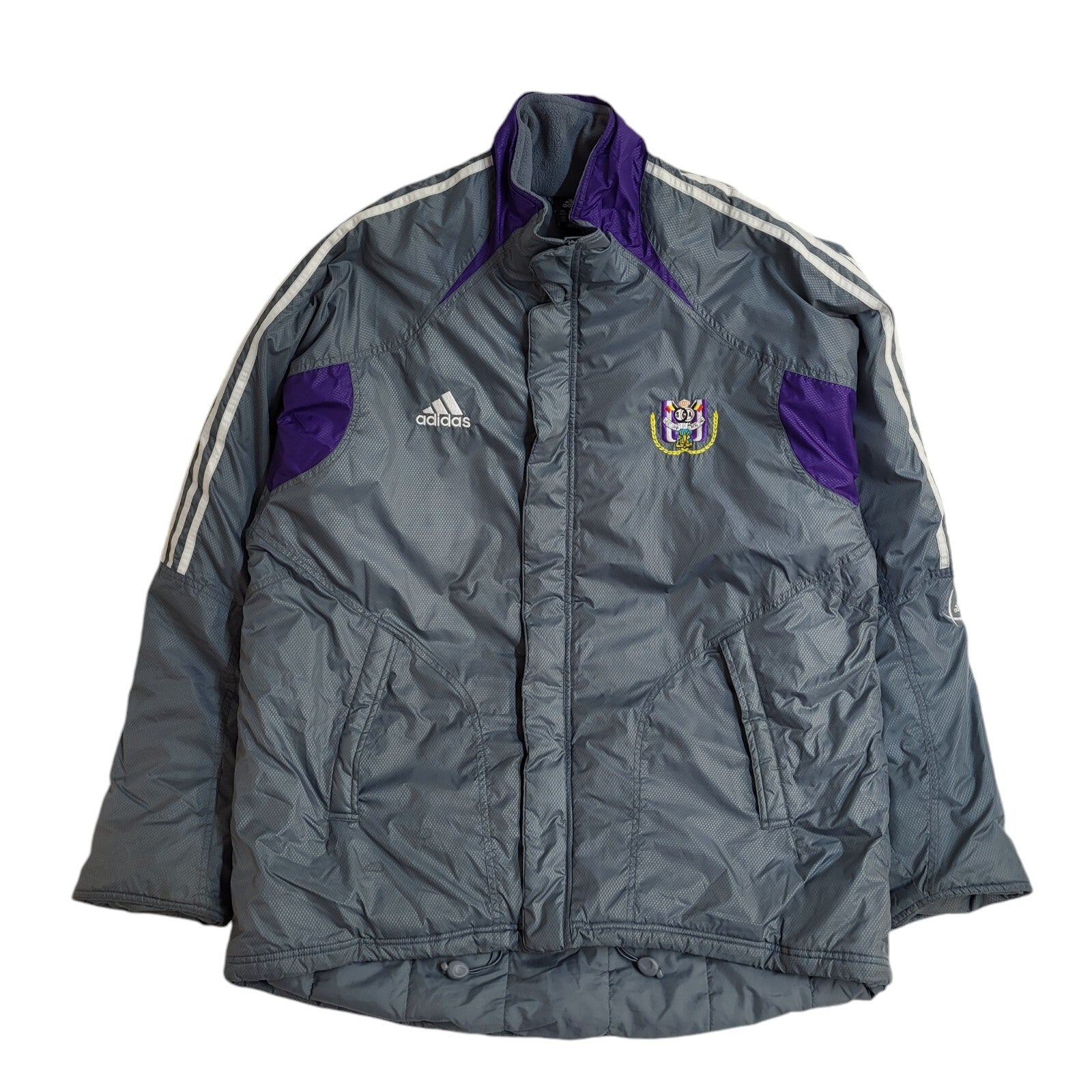 Adidas 90s Grey & Purple Vintage Managers  Jacket Uk Men's Size Medium