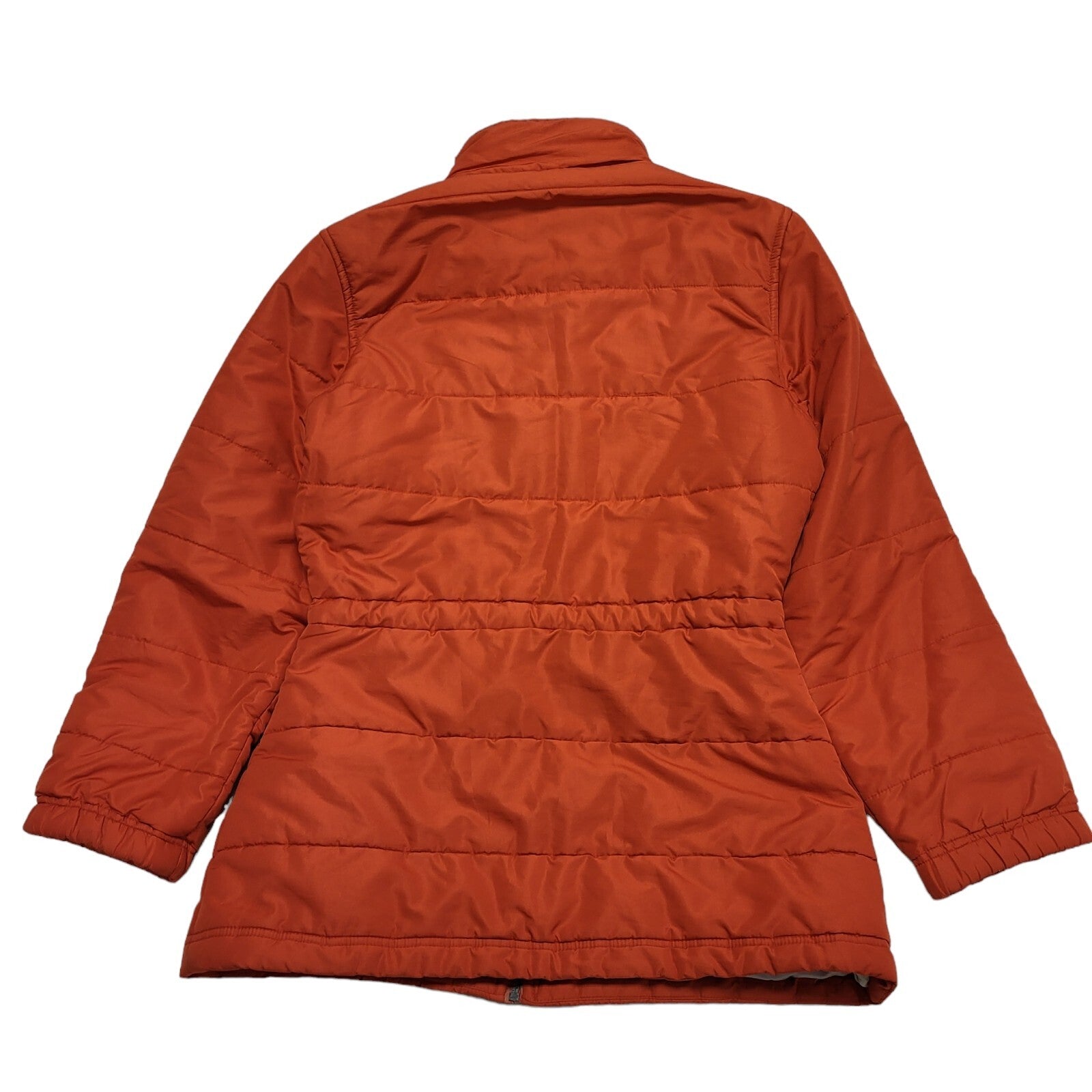 Elle 90s Vintage Orange Zip Up Quilted Jacket Women's Size Medium