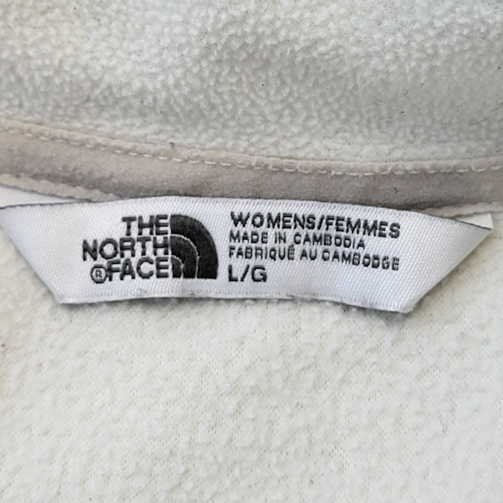 North Face Y2K Fleece Base Layer White 1/4 Zip Women's Size L