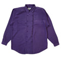 80s Vintage Purple Long Sleeve Double Breasted Blouse Women's Size 12 Eu 40