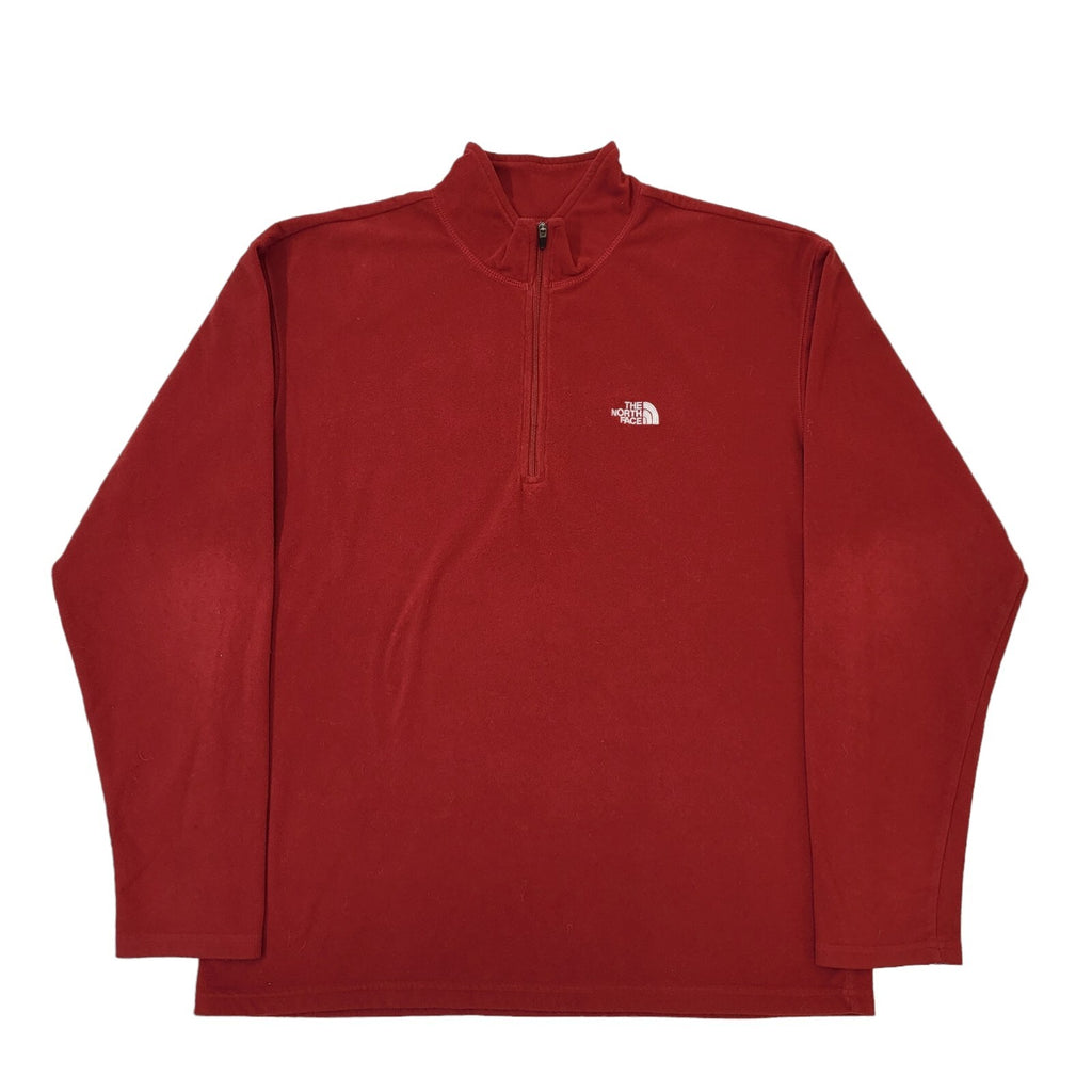 The North Face Red 1/4 Zip Fleece Men's Size M