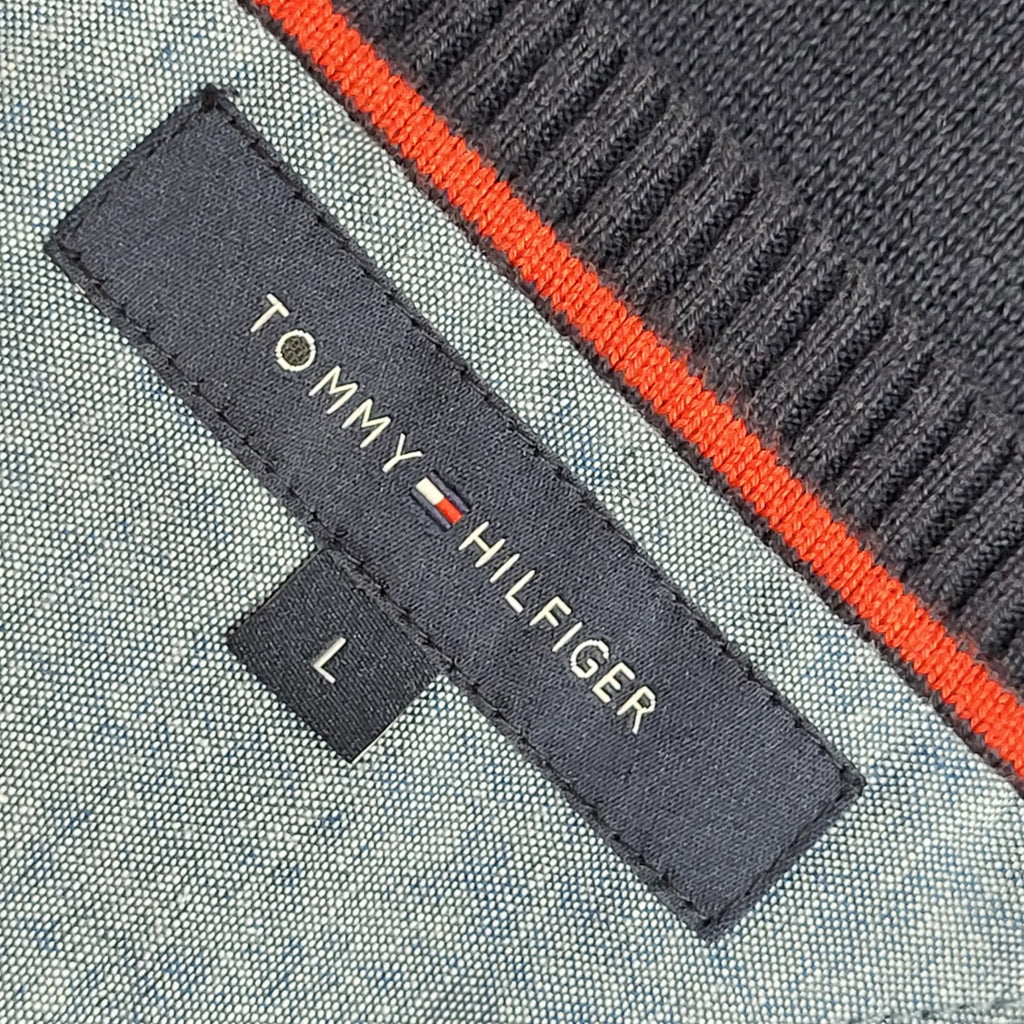 Tommy Hilfiger Y2K Blue V-Neck Long Sleeve Jumper Men's UK Size L