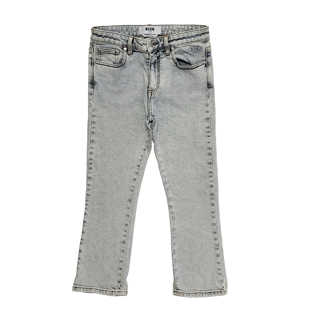 MSGM Vintage Y2k Light Blue 3/4 Length Jeans Womens UK Size 10 W28 L24