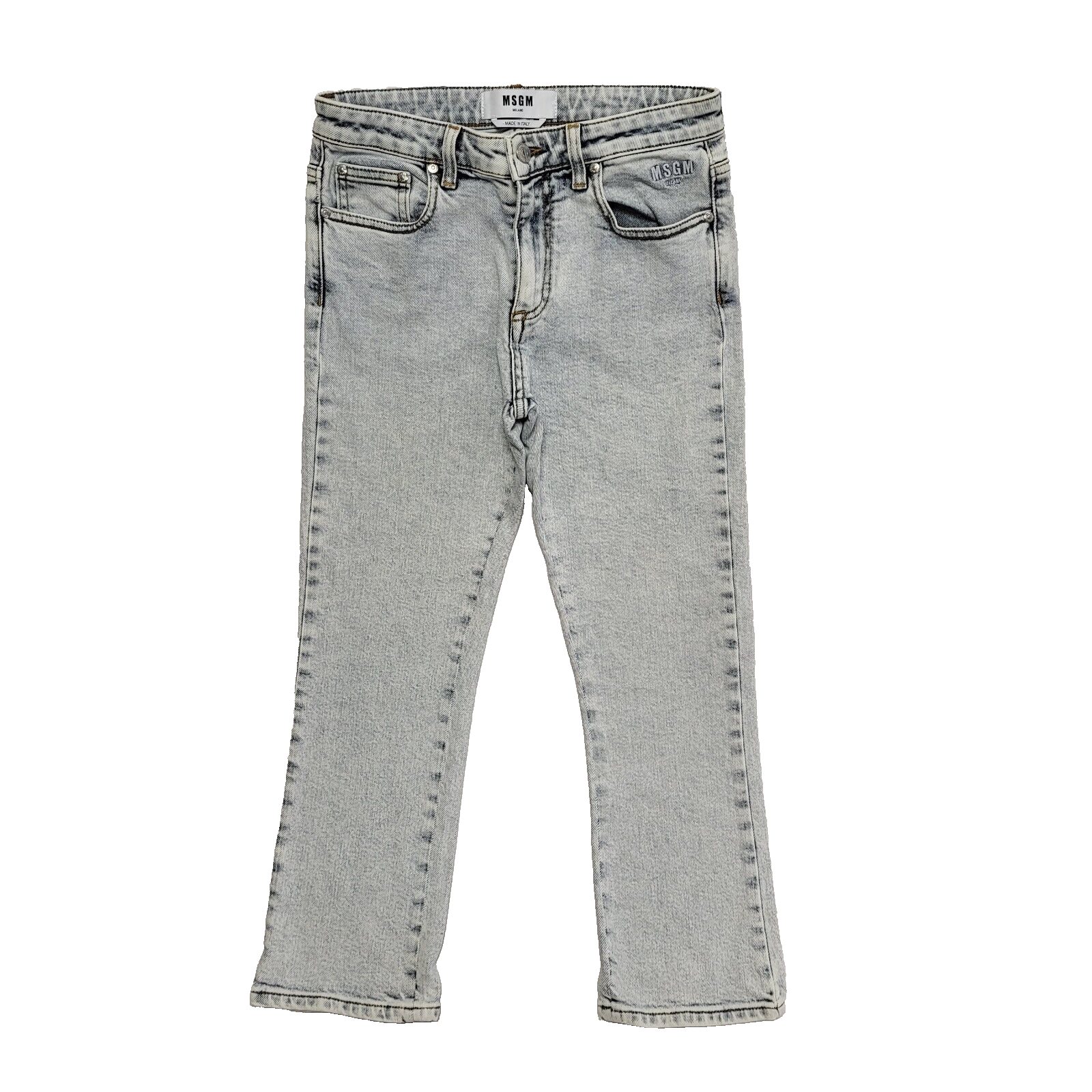 MSGM Vintage Y2k Light Blue 3/4 Length Jeans Womens UK Size 10 W28 L24