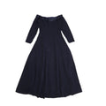 Vintage 90s Navy Blue Off The Shoulder Evening Dress Women's Size 10