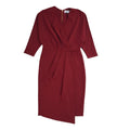 Closet Red Modern V-Neck 3/4 Sleeve Midi Dress BNWT UK Women's Size 14