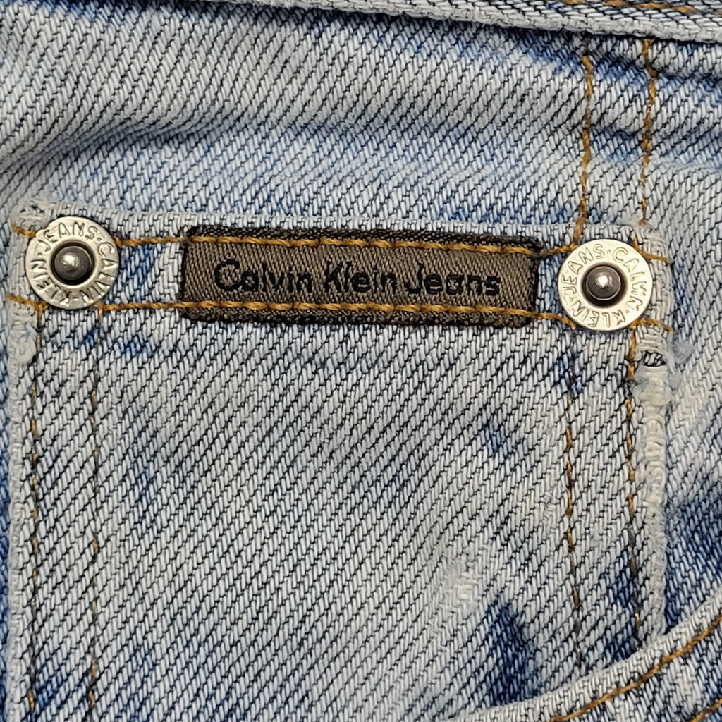 Calvin Klein Vintage 80's Light Blue Tapered Jeans Womens UK Size 6-8 W26 L30