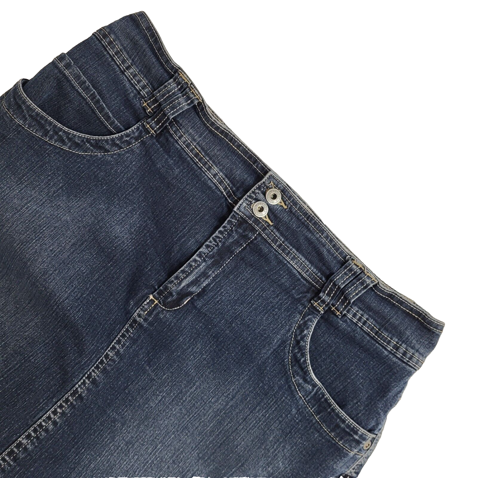 Gloria Vanderbilt 90's Vintage Dark Blue Denim Skirt Uk Women's Size 12