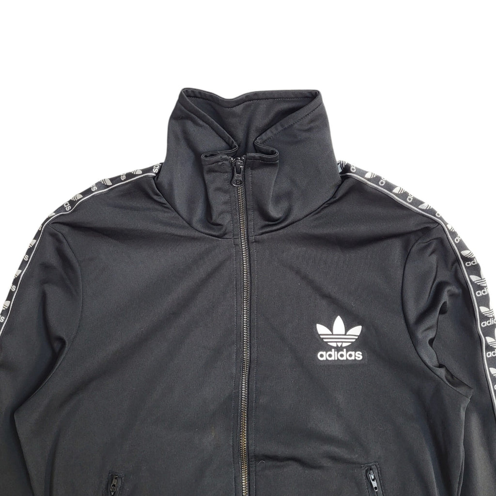 Adidas Y2K Black Full Zip High Neck Tracksuit Jacket Women's UK Size 10