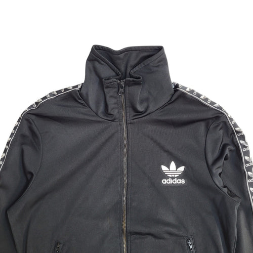 Adidas Y2K Black Full Zip High Neck Tracksuit Jacket Women's UK Size 10