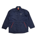 Nike 90s Vintage Navy Blue Zip Up Windbreaker Jacket UK Men's Size XL
