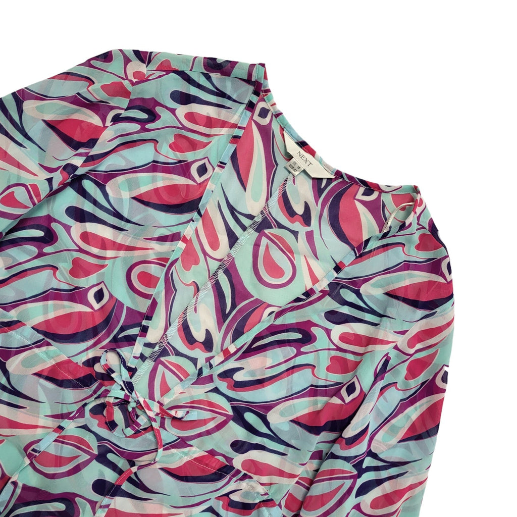Next Y2K Vintage Blue & Pink Retro Tunic Top Womens UK Size 14