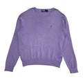 Polo Ralph Lauren Purple V-Neck Jumper Uk Men's Size Small