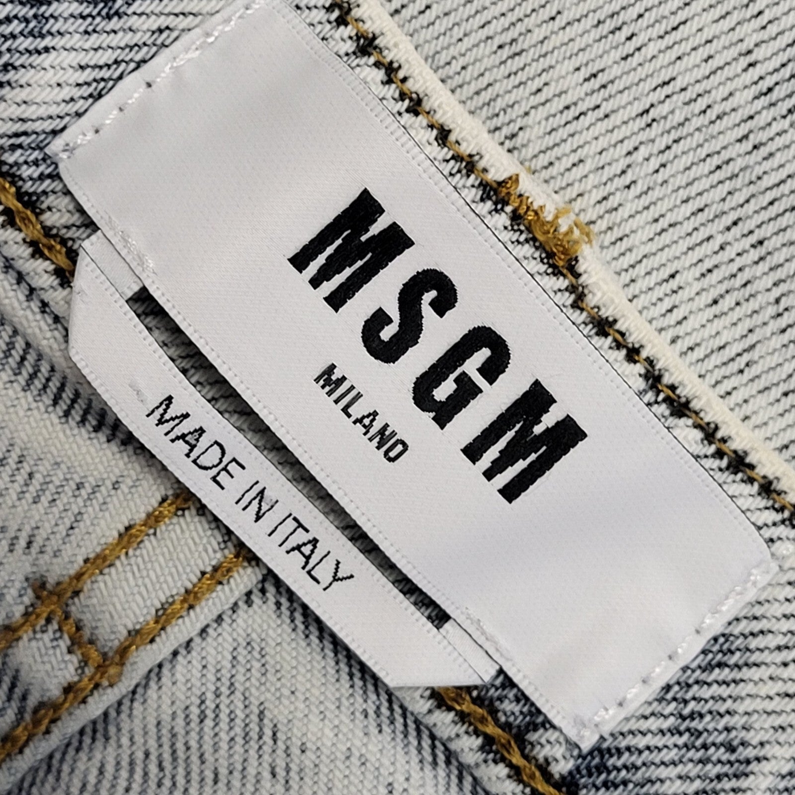 MSGM Vintage Y2k Light Blue 3/4 Length Jeans Womens UK Size 10 W28 L24