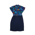 Dolina 80s Vintage Blue  Belted Blouson Dress Women's 18