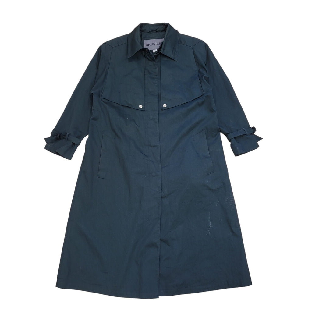 Bromley Vintage 90s Green Snap Fasten Overcoat Women's Size 6