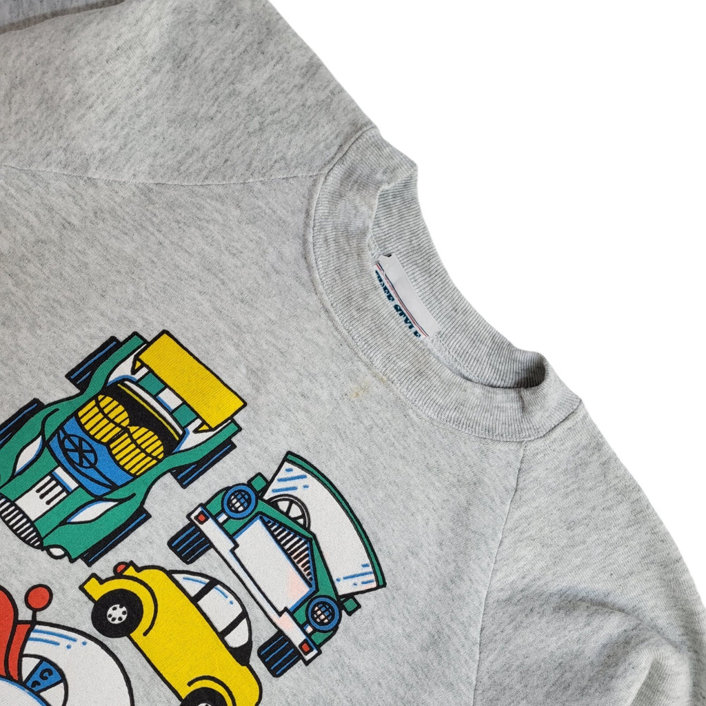 Free Style Tour De Grandpa Grey Graphic Print 90s Sweatshirt UK Men's XL