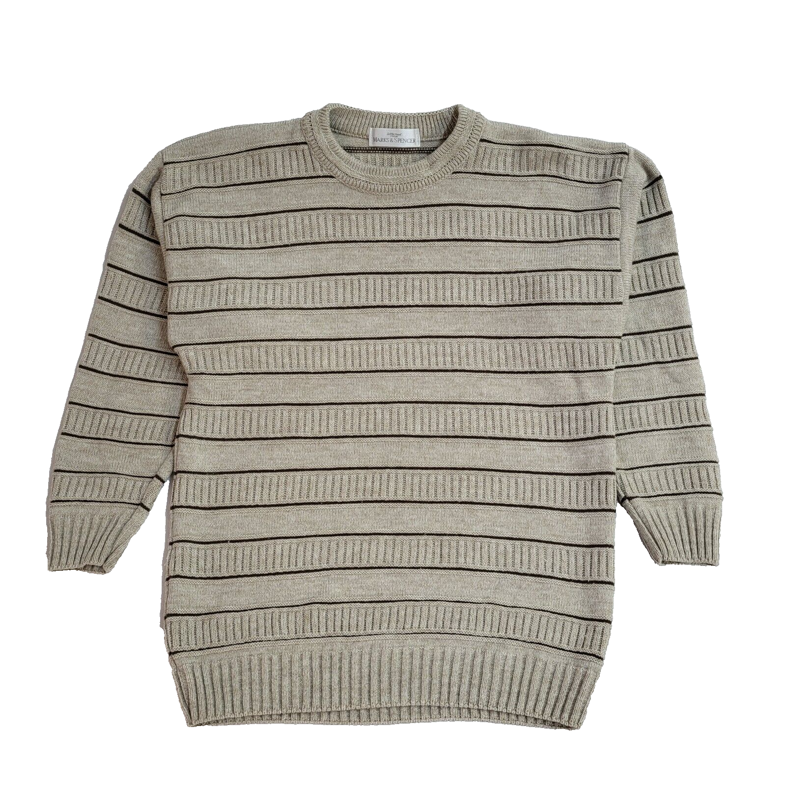 St Michael Vintage 90's Beige Jumper UK Men's Size Medium