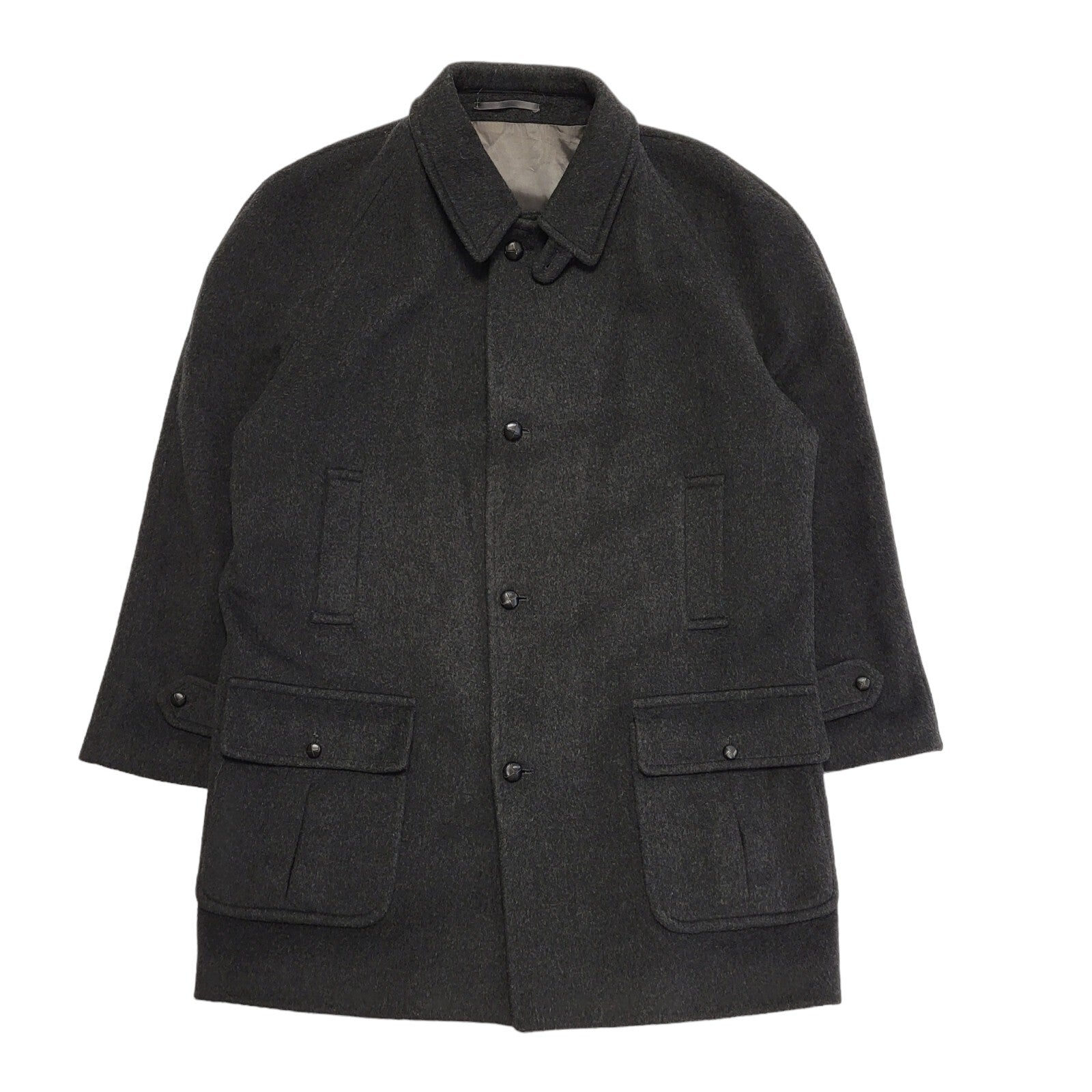 Canda 90s Vintage Dark Grey Wool Overcoat Uk Men's Size XL