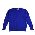 Bhs Jumper Vintage 70s Lambswool Blue Round Neck UK Women's Size 14