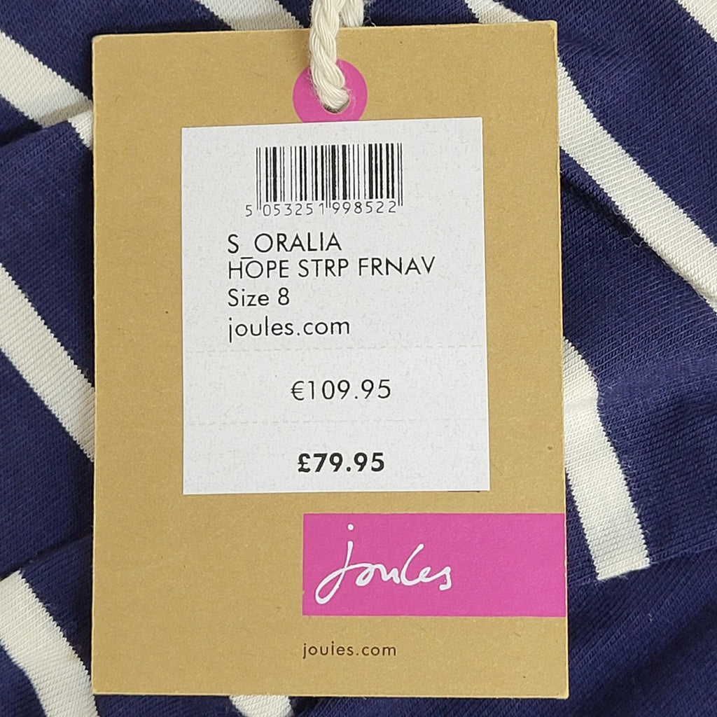 Joules Blue & White Striped Sleeveless Maxi Dress Women's UK Size 8